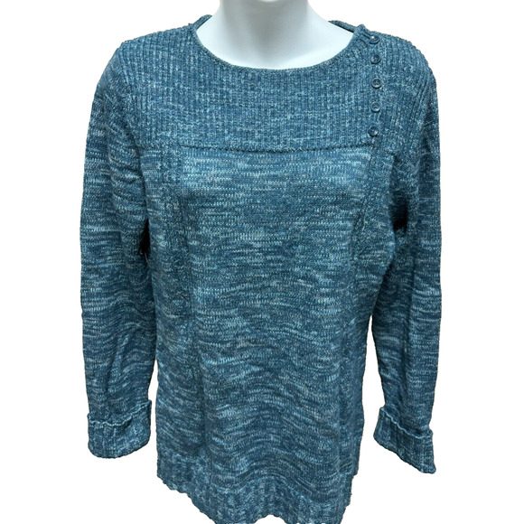 Exofficio Womens Sweater Size Medium Long Sleeve Pullover Blue Casual Top - Picture 1 of 13